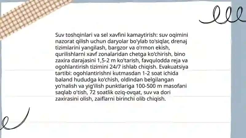 Texnogen va tabiiy xususiyatli favqulodda vaziyatlar 4