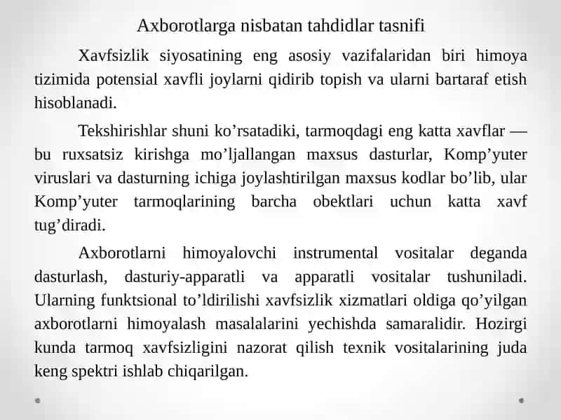 Axborot Xavfsizligiga Tahdidlar 4