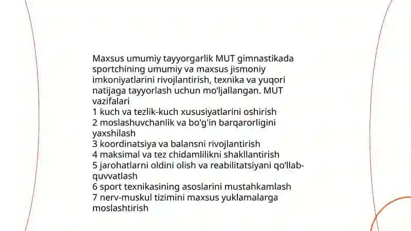 Gimnastikada tayyorgarlik turlarining orni 4