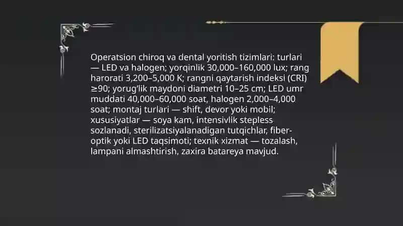 Stomatologiya xonasining jihozlanishi 4
