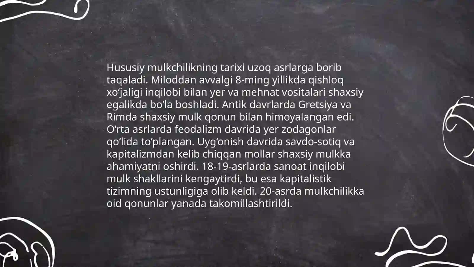 Iqtisodiy islohatlar hususiy mulkchilikning shakllanishi 4