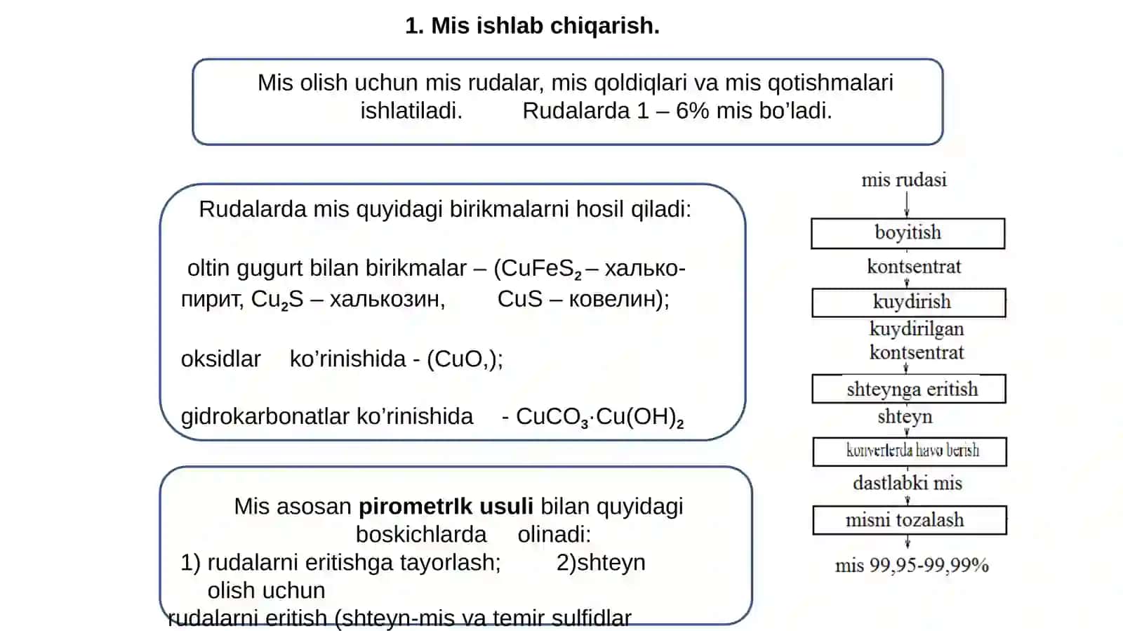 Rangli metallar ishlab chiqarish texnologik jarayonlari 4