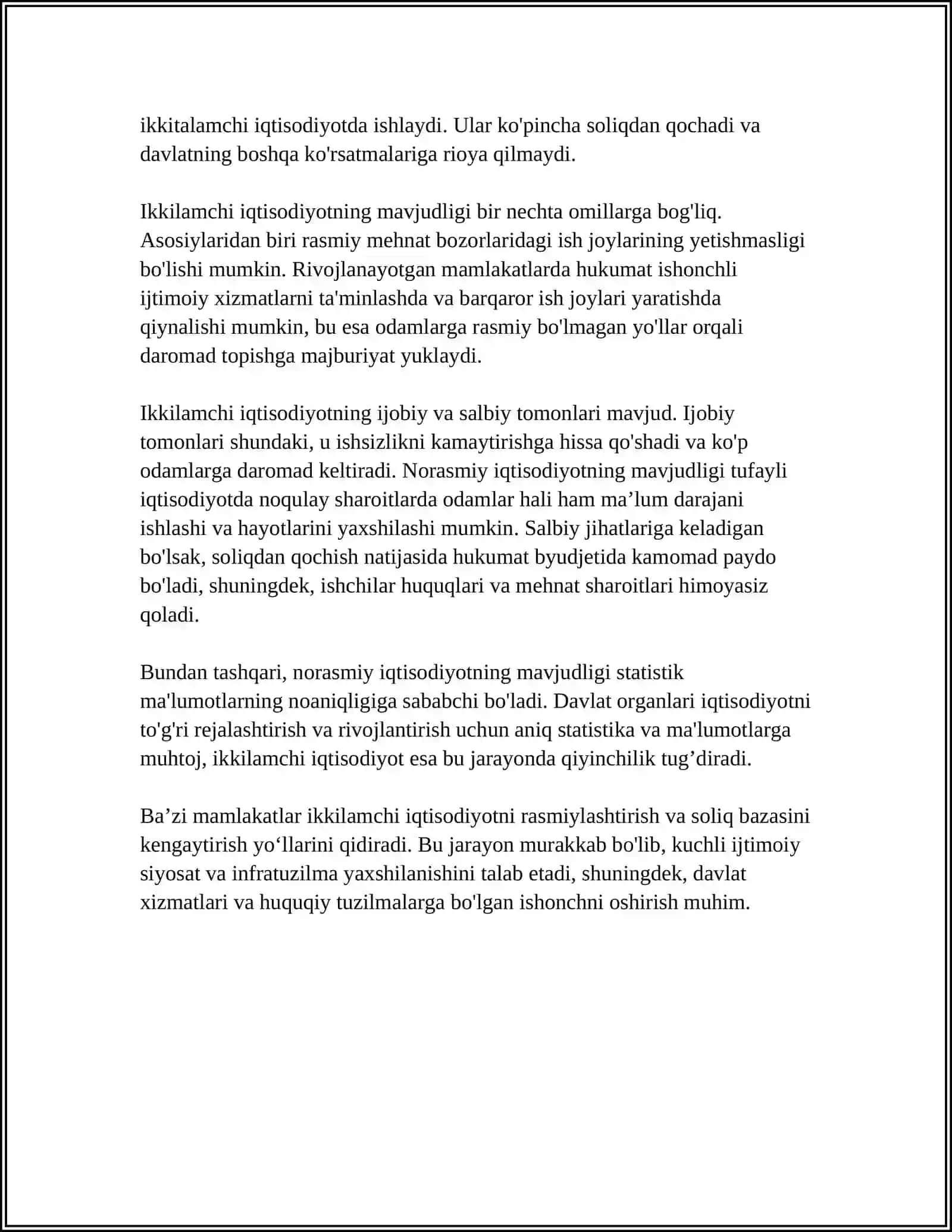 IKKINCHI "OQ YOQALI" XUFYONA IQTISODIYOTNING MOHIYATI VA XUSUSIYATLARI 4