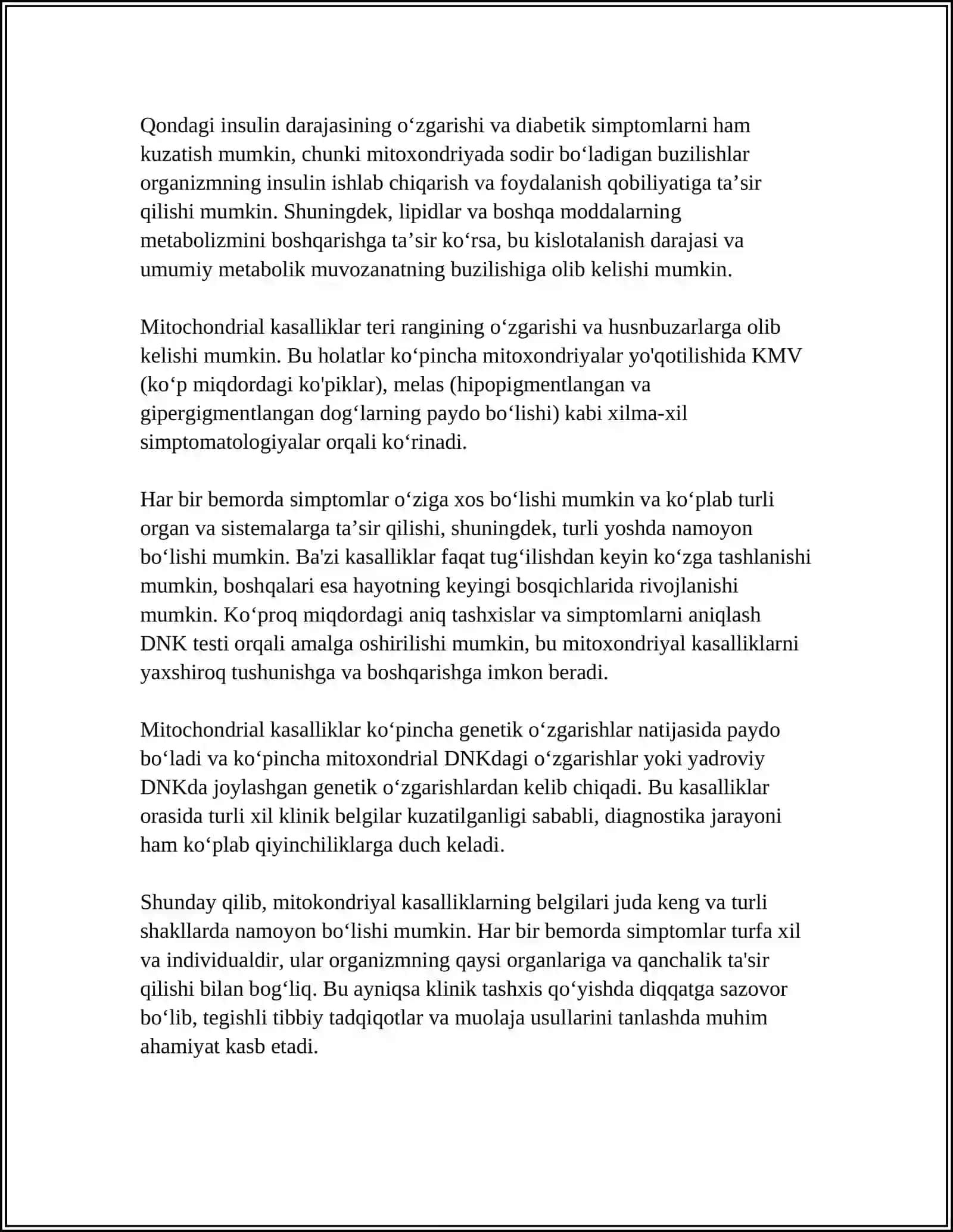 MITOXONDRIAL KASALLIKLAR 4