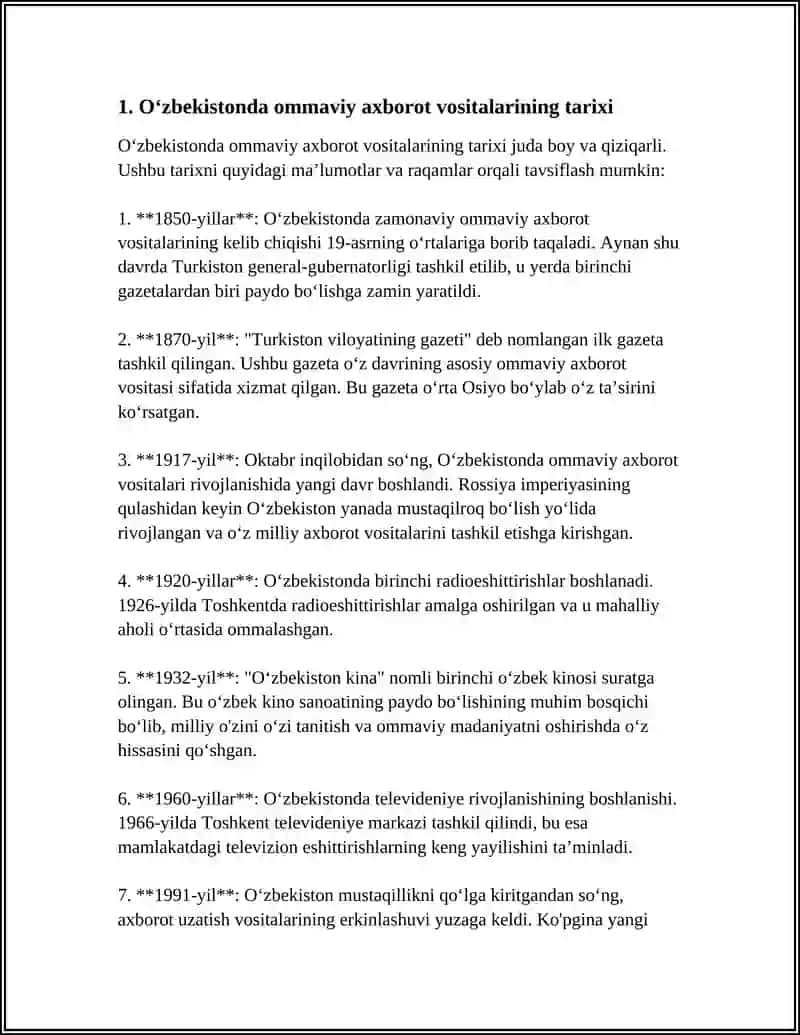 Oʻzbekistonda ommaviy axborot vositalarining tarixi 4