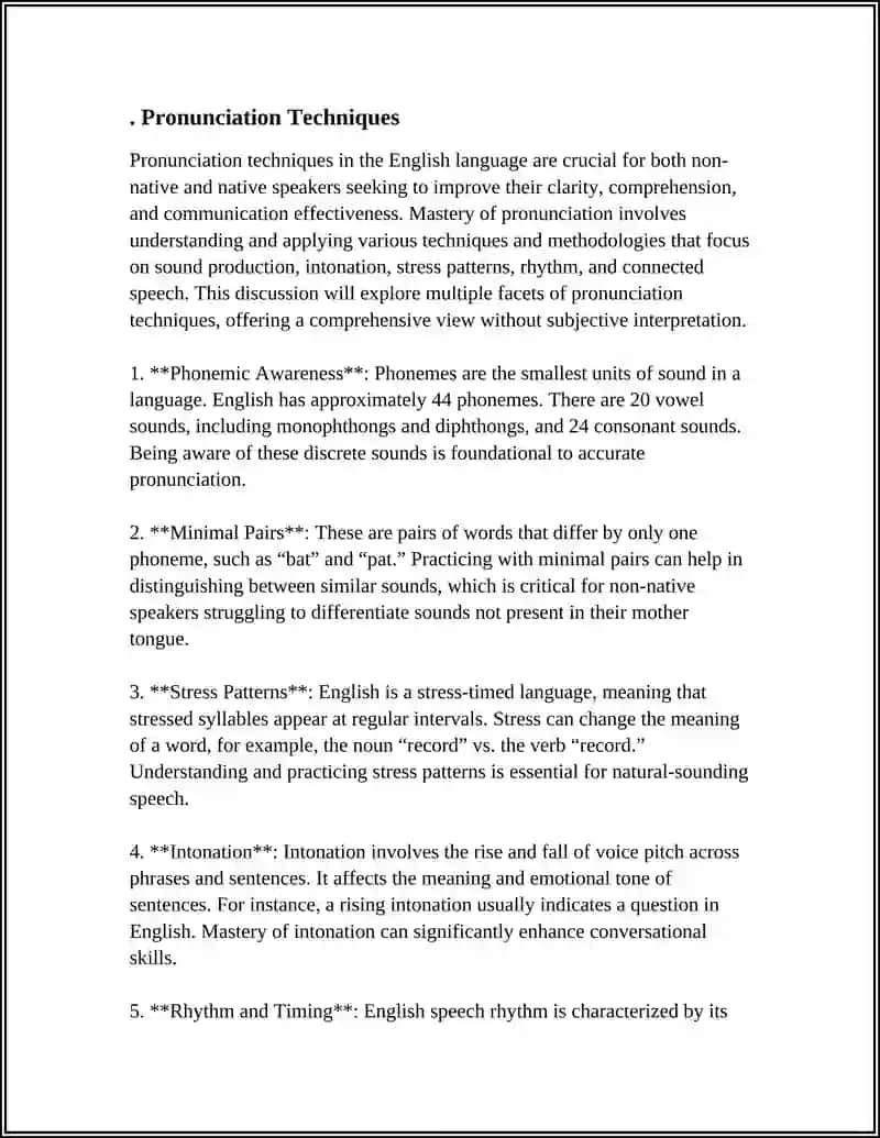 Pronunciation Techniques 4