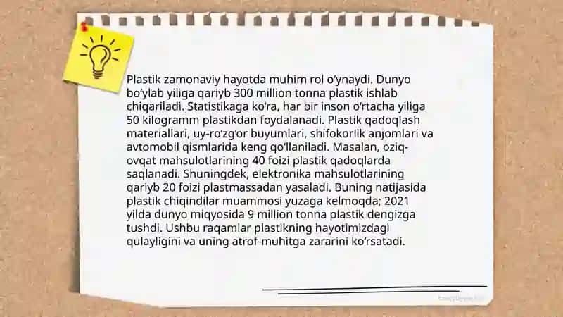 Ekologik muammolar: Plastiklar - hayotimizdagi yengillikmi yoki fojia? 4