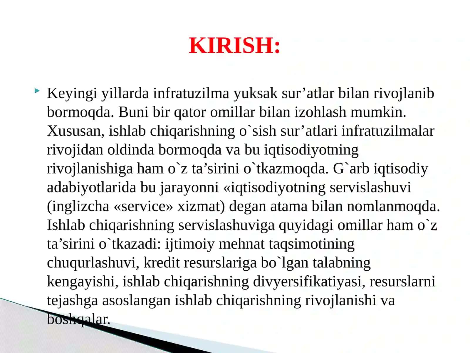 INFRATUZILMA IQTISODIYOTI 4