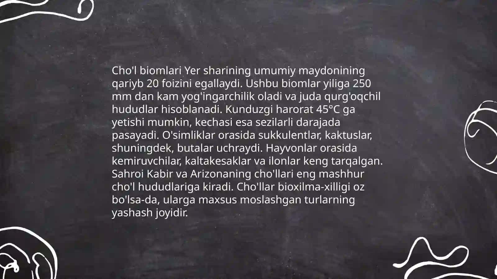 Quruqlikning biotik shox bo'limlari, quruqlik biomlarining zonal tiplari 4