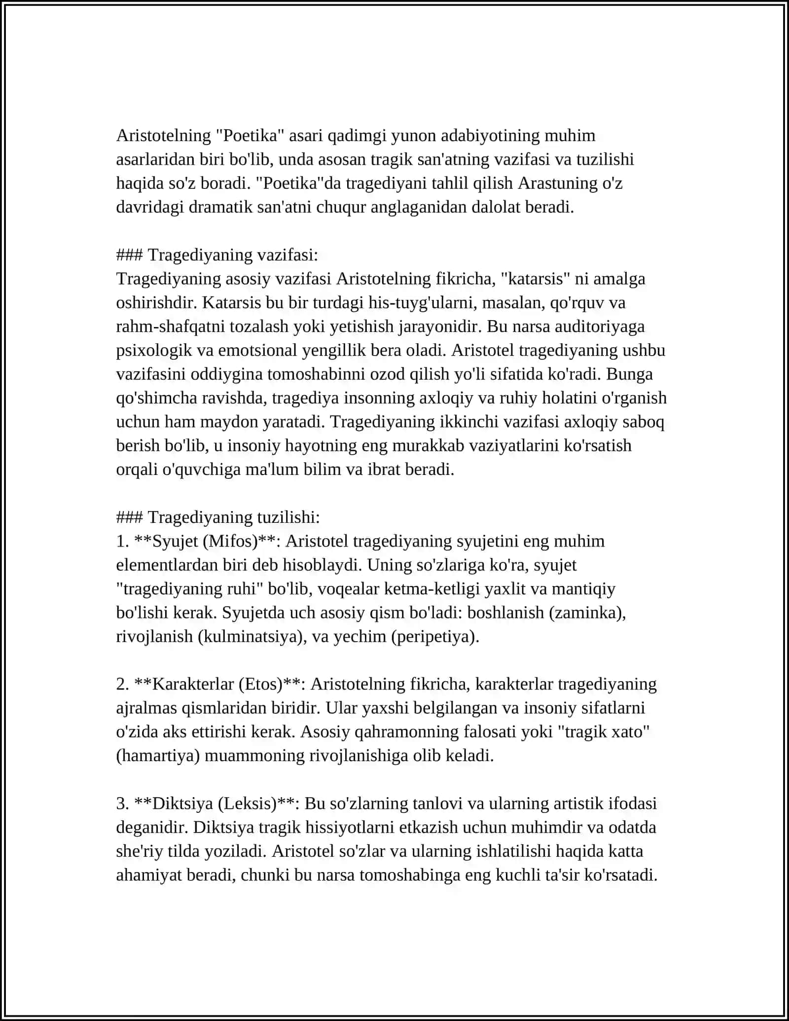 ARISTOTELNING “POETIKA” ASARI 4