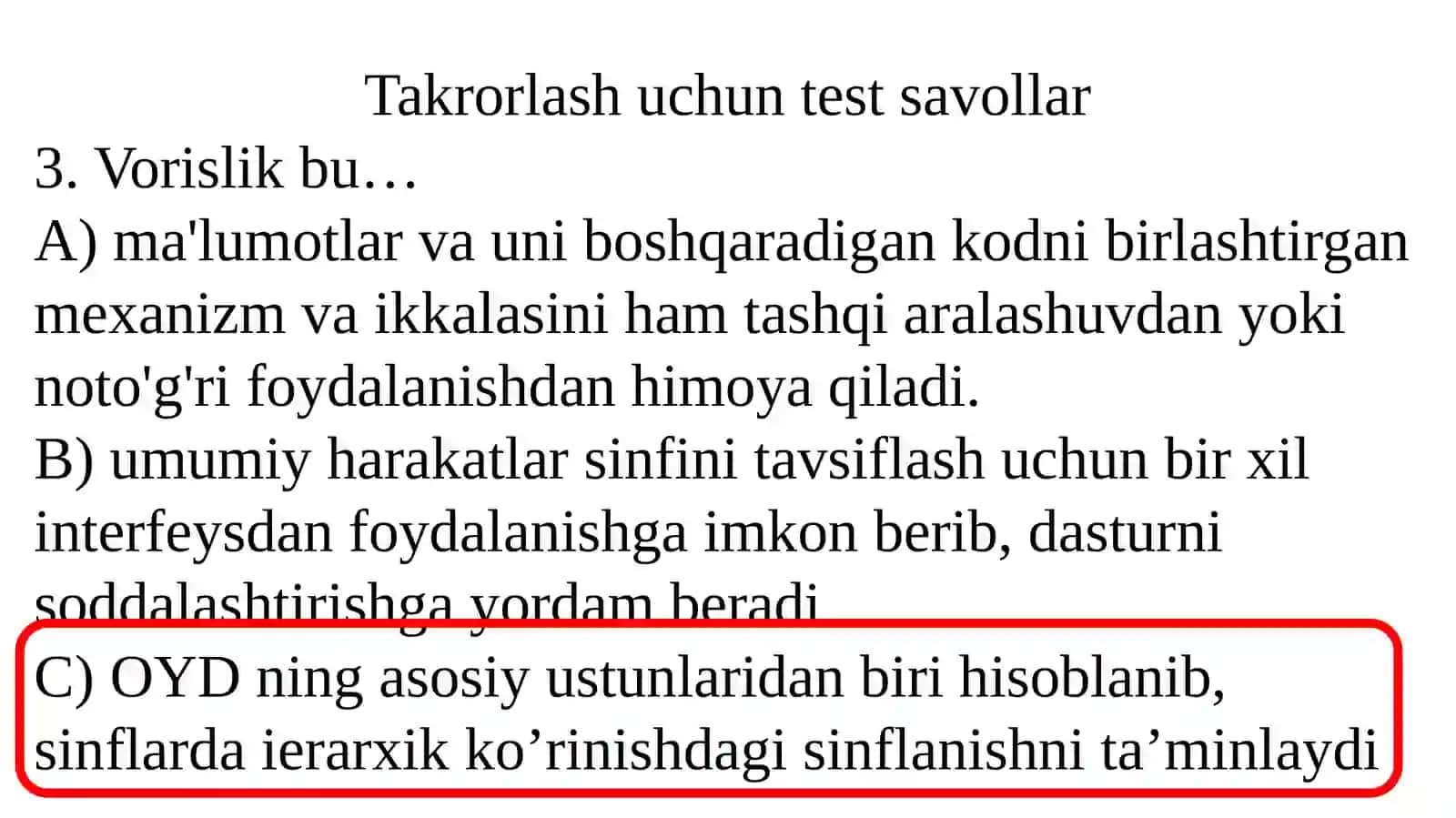 5-Ma`ruza:C# tilida Ob’yektga yo`naltirilgan dasturlash: Istisno holatlarni ishlash (6/8-soat)10-dars 4