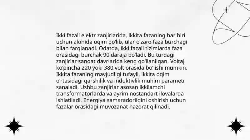 Bir va uch fazali o’zgaruvchan elektr zanjirlari 4
