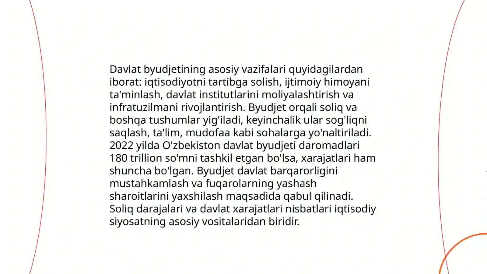DAVLAT BYUDJETI TARKIBI VA UNI TAKOMILLASHTIRISH YOʻLLARI 4
