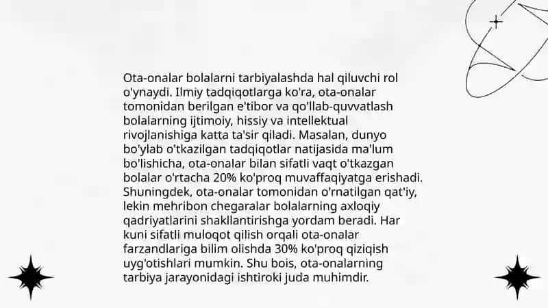 Oilada bola tarbiyasi toifalari va oqibatlari 4