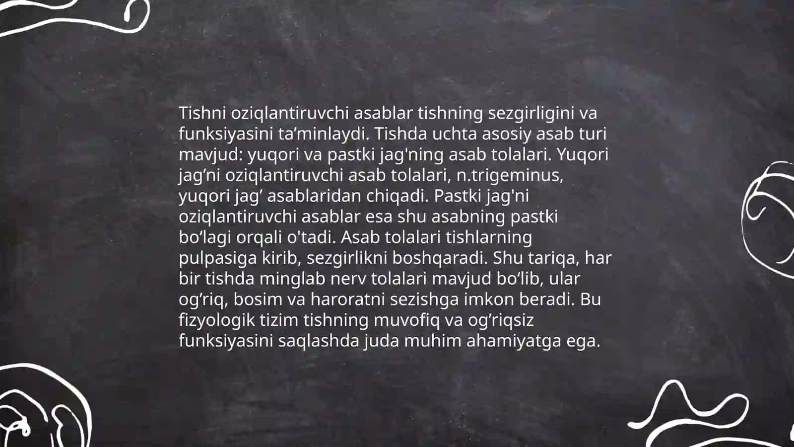 Tishlarning nerf bilan taʼminlanishi 4