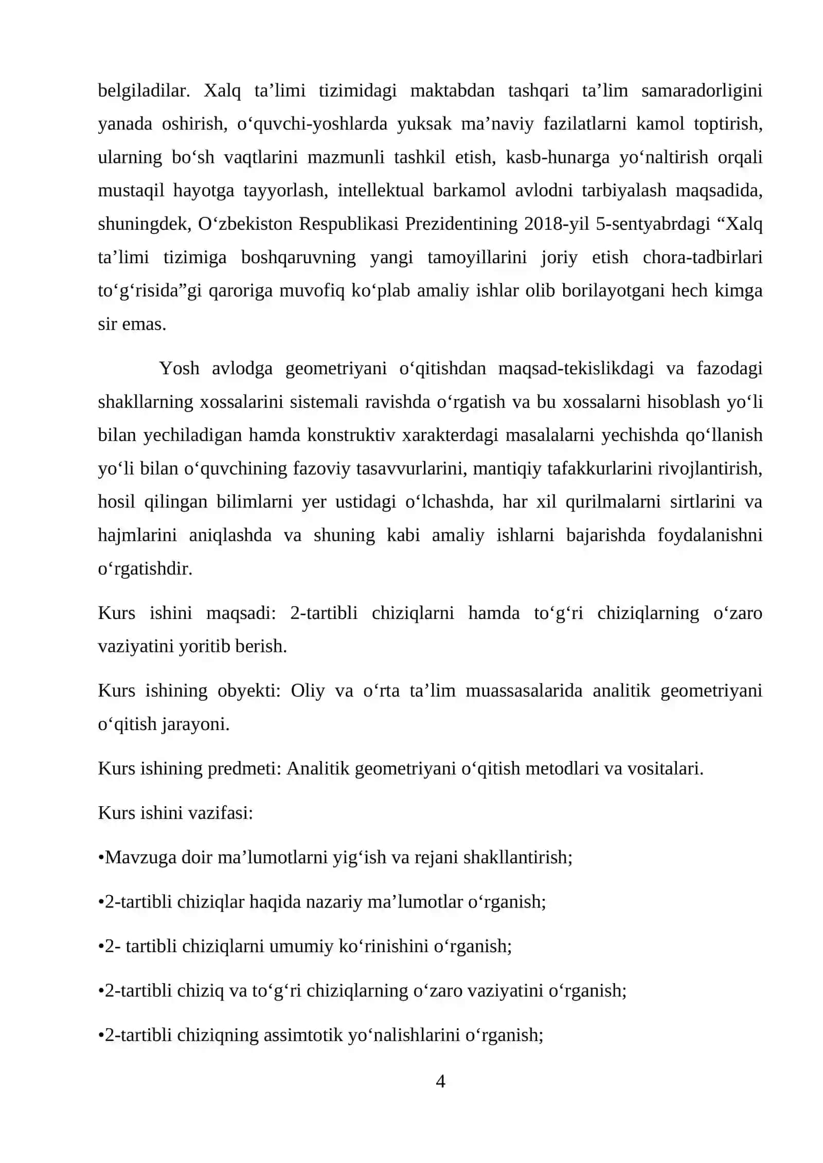 Ikkinchi tartibli chiziq va to‘g‘ri chiziqning o‘zaro vaziyati 4