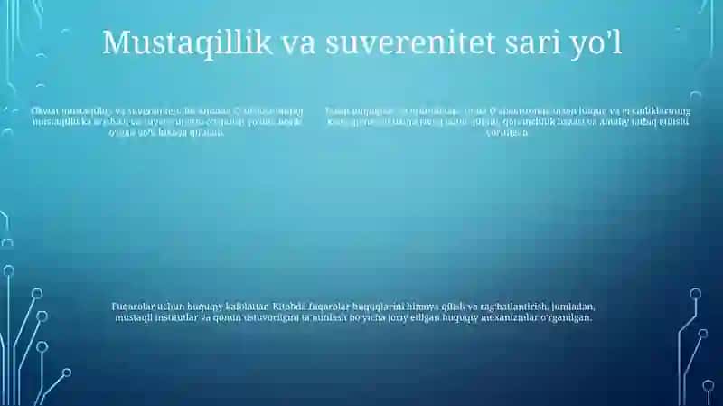 Oʻzbekiston Inson Huquqlari Va Erkinliklari Kafolatining Yaratilishi 4