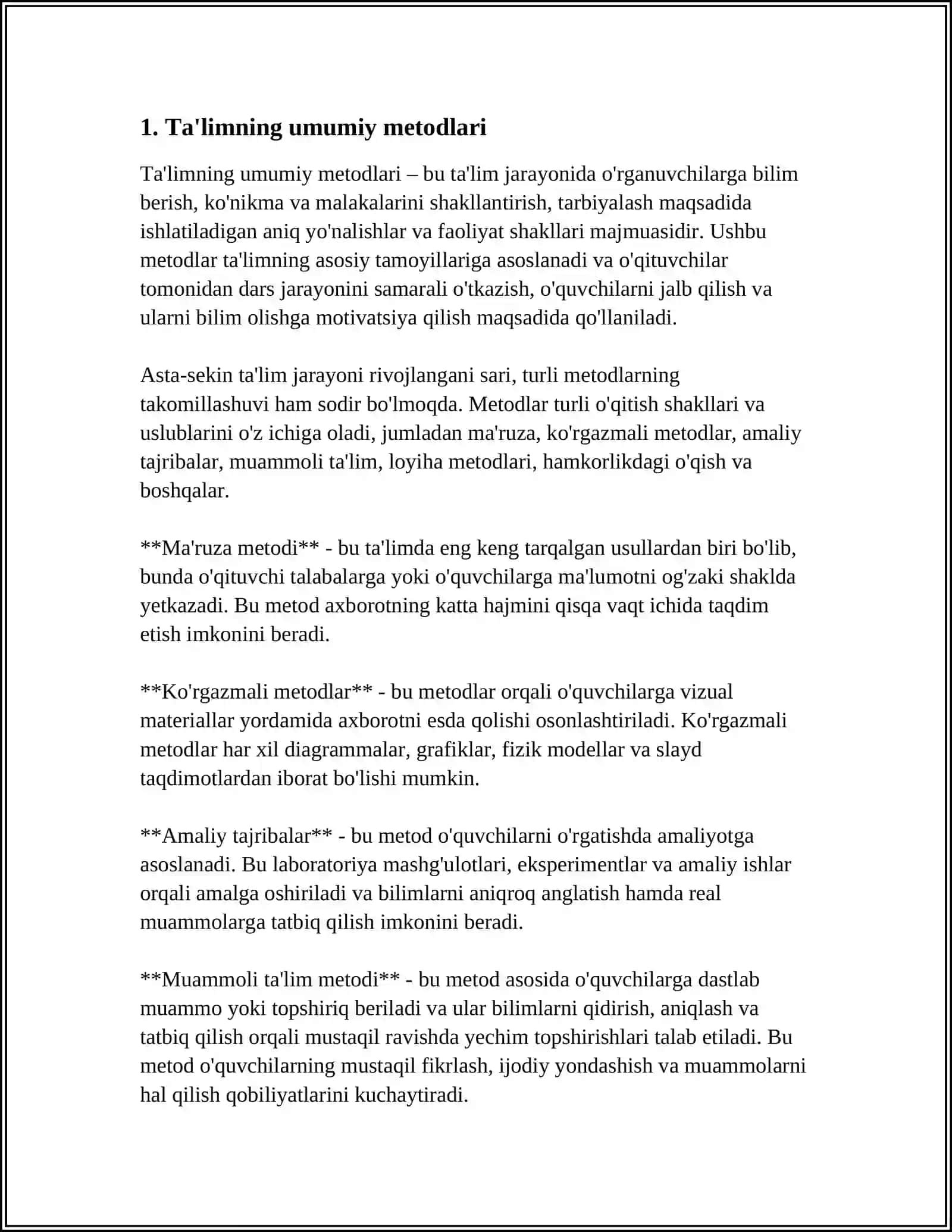 TARBIYANING UMUMIY METODLARI SHAKILLARI VA VOSITALARI 4
