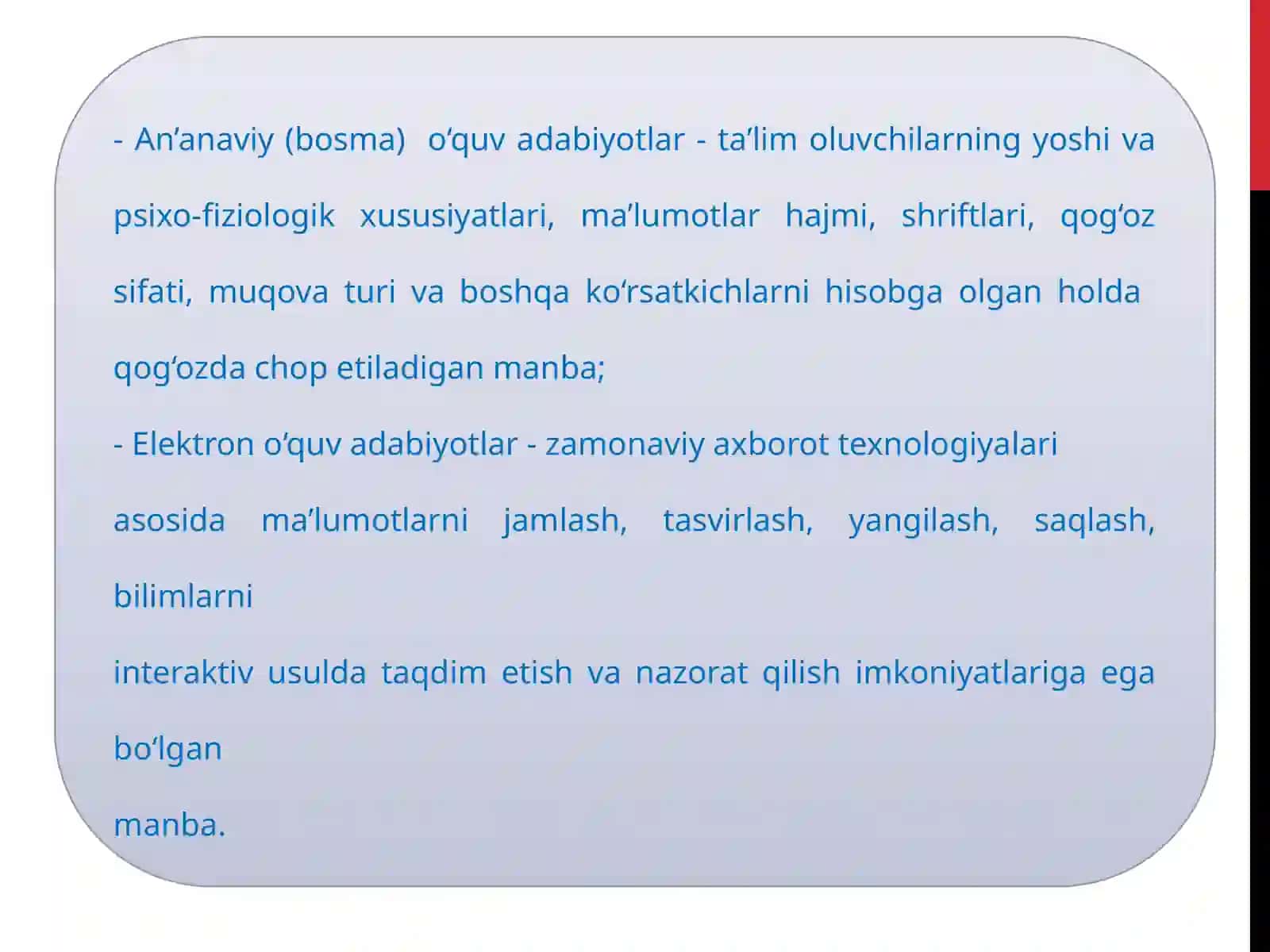 HuquqFANI DARSLIKLARI VA ULARGA QO’YILADIGAN ZAMONAVIY TALABLAR 4