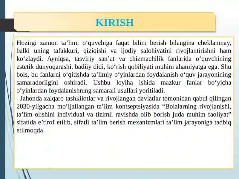 Tasviriy san'at va chizmachilik fanlarini o'qitishda ta'limiy o'yinlqadan foydalanishning samarali usullar 4