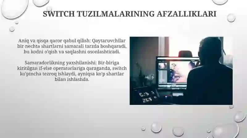 Switch strukturasi bilan ishlash 4