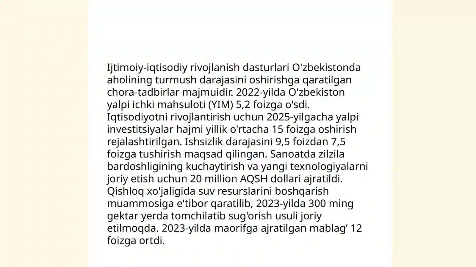 Mustaqillik yillarida Qoraqalpogʻiston respublikasida amalga oshirilgan islohotlar 4