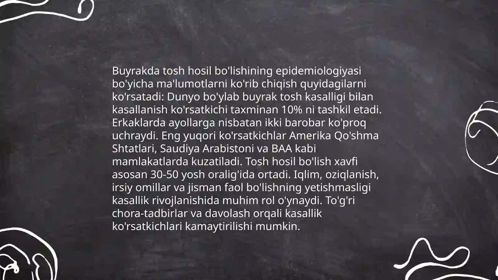 Buyrakda tosh hosil bo'lishi sabablari va mexanizmlari 4