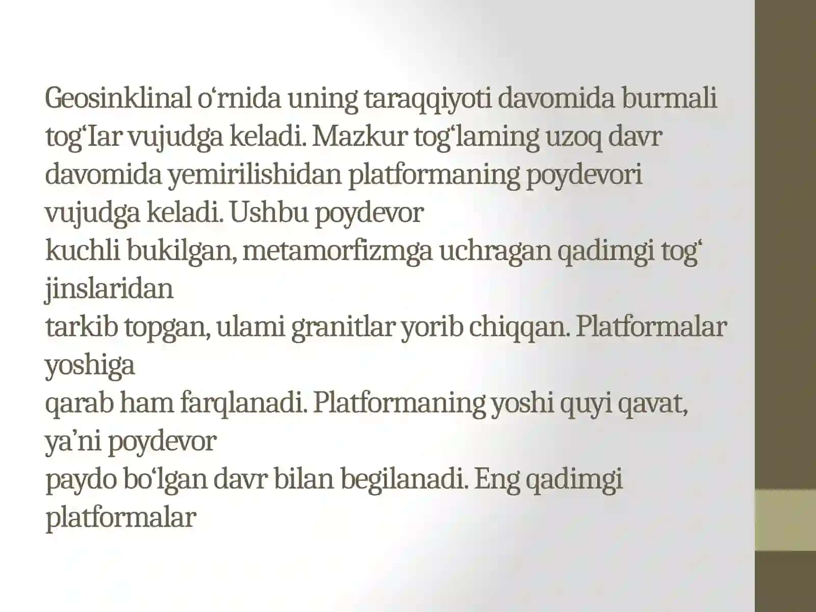 Geosinklinallar va materik platformalar 4