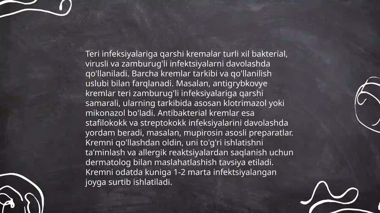 Teri kasalliklarida dorivor malhamlar 4