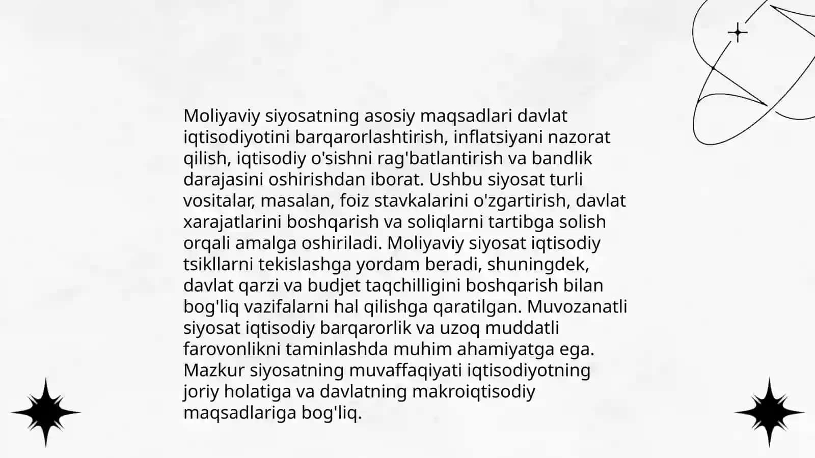 Moliya tizimi va moliyaviy siyosat 4