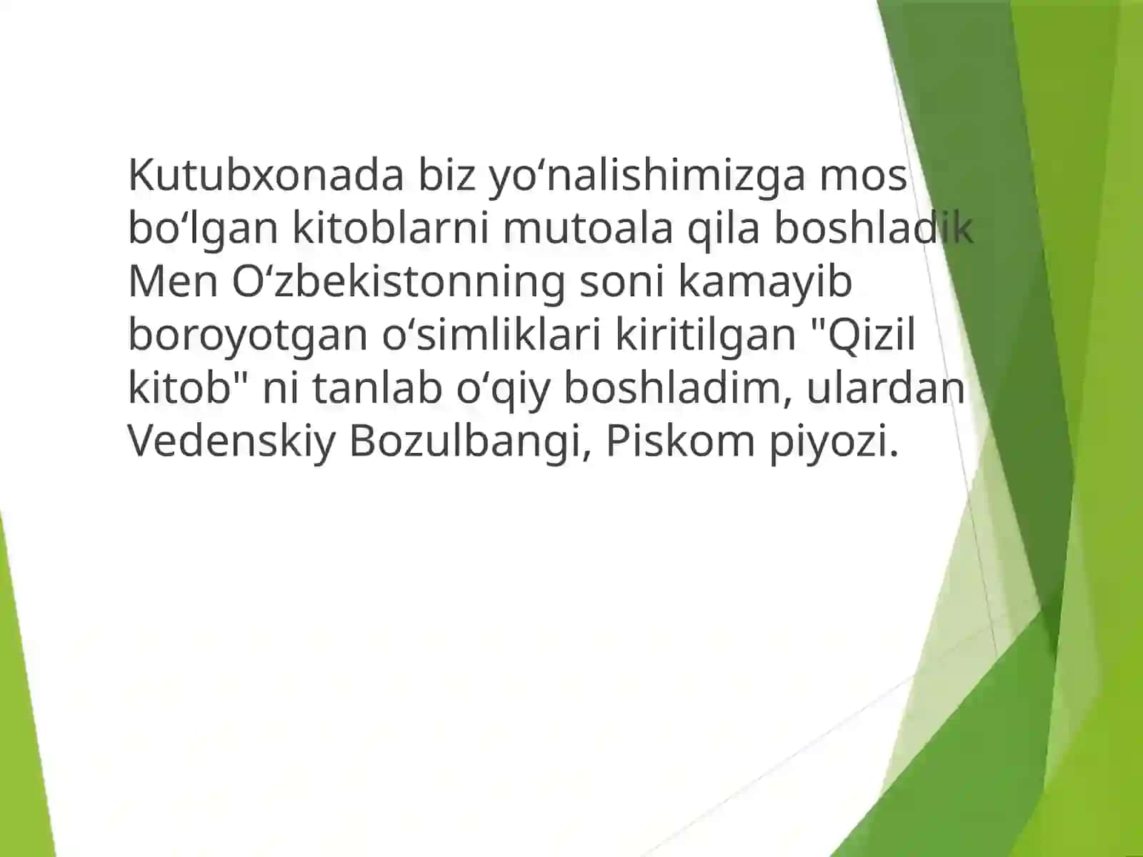 Bioinjeneriya va oziq-ovqat xavfsizligi ning Dorivor oʻsimliklarni yetishtirish va qayta ishlash texnologiyasi 4