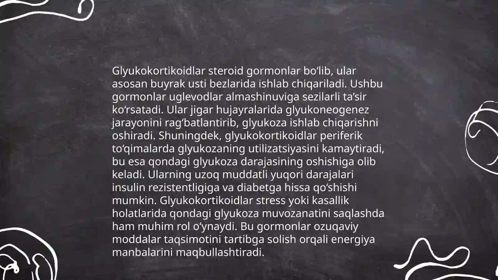 Katexolaminlar va glyukokortikoidlarning uglevodlar almashinuviga ta'siri 4