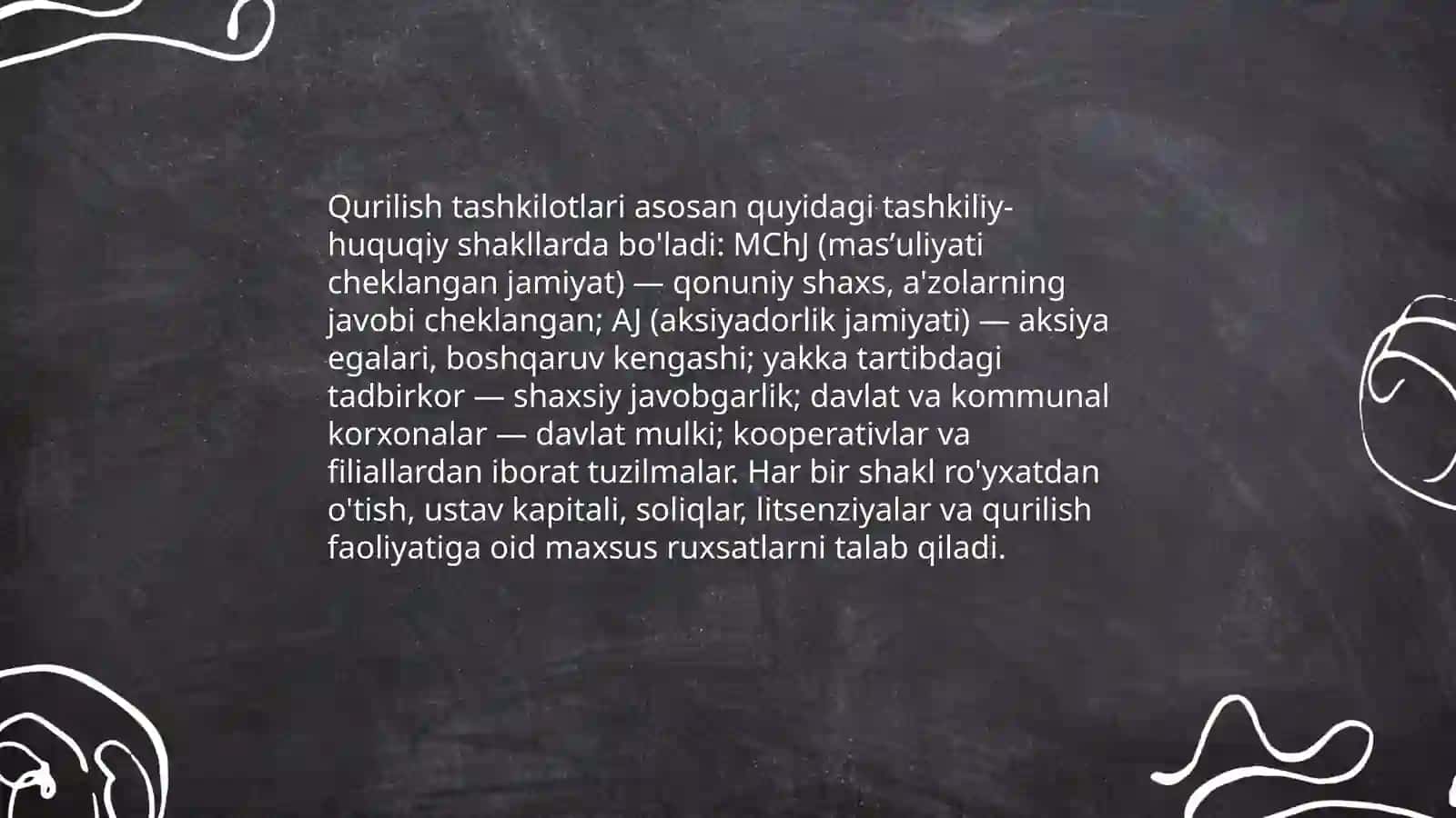 Qurilish tashkilotlarining hisobi sub'ekt sifatidagi tavsif va ular faoliyatining tashkiliy-huquqiy asoslari 4