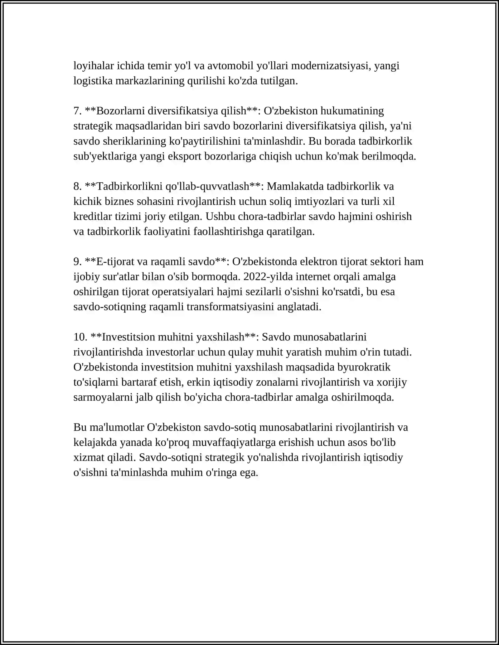 O‘ZBEKISTON VA YEVROPA ITTIFOQI MAMLAKATLARI O‘RTASIDAGI HAMKORLIK ISTIQBOLLARI 4