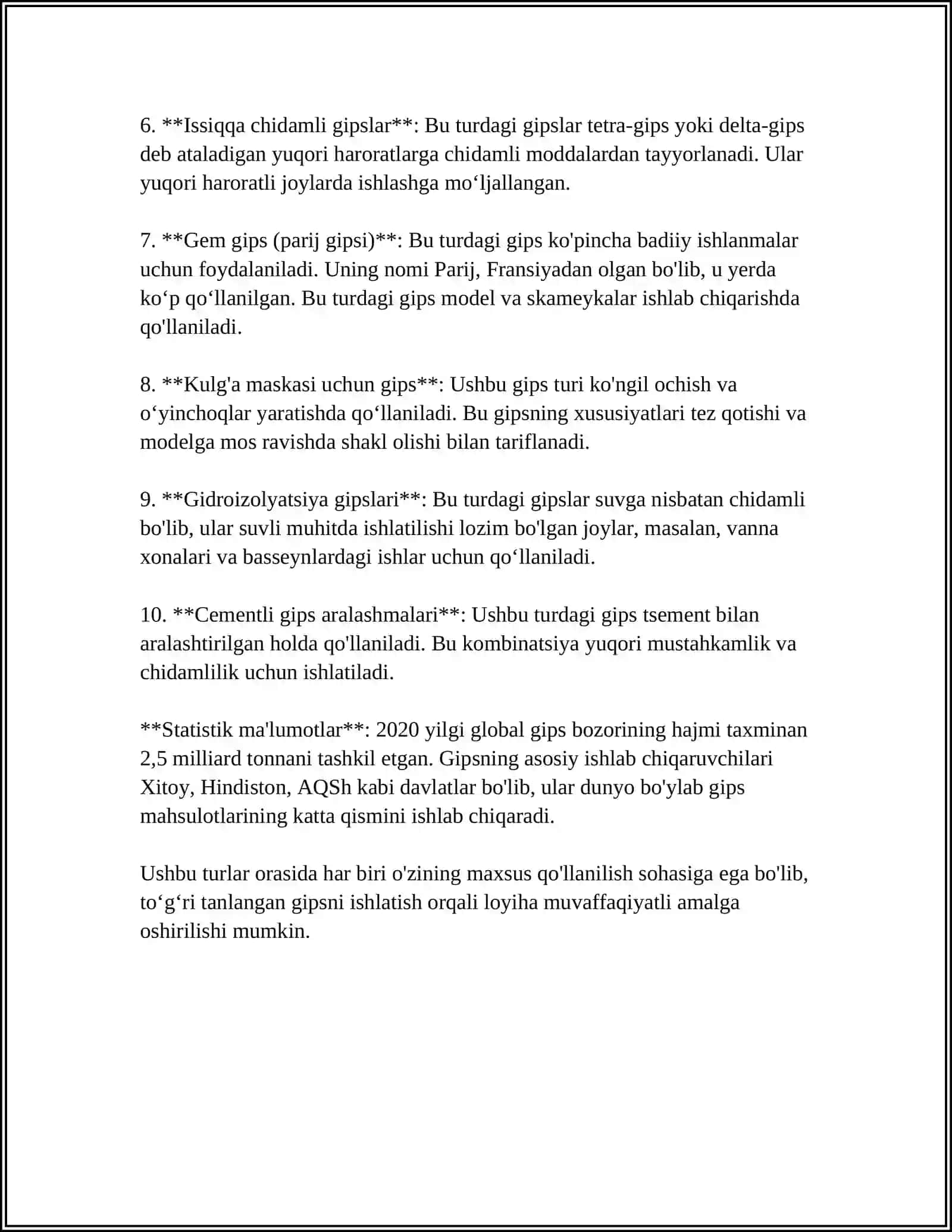GIPSLI BOG'LOVCHILAR VA GIPS DEGIDRATATSIYASI 4
