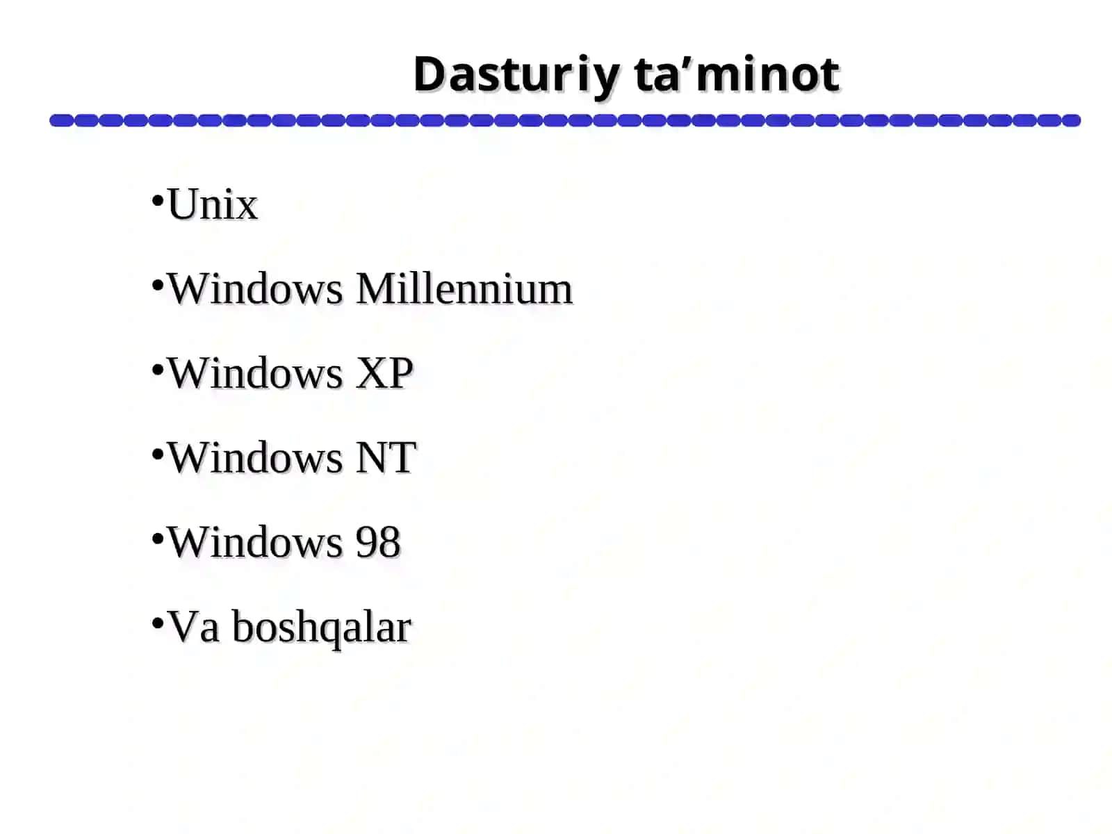 Tarmoq mantajlari va dasturiy ta'minoti 4