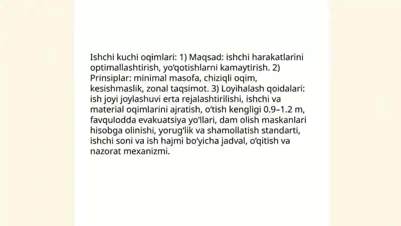 Qurilish oqimlarining turlari va ularni loyihalashning umumiy qoidalari 4
