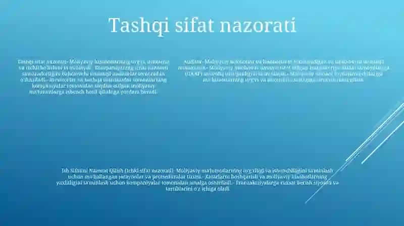 Auditor Ish SifatiniNazoratQilish 4