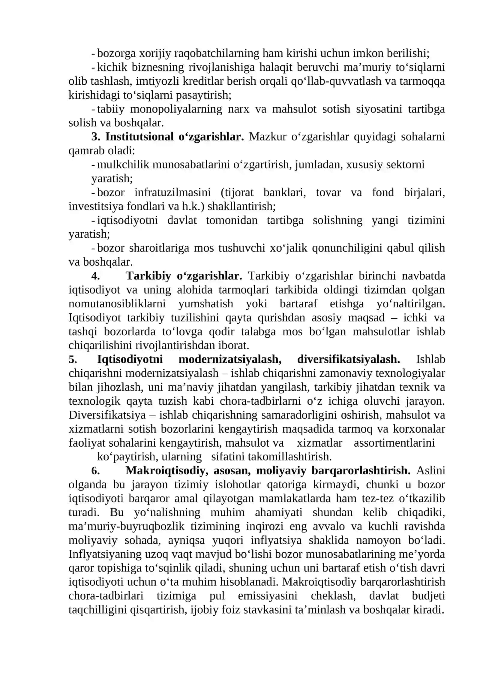 BOZOR IQTISODIYOTIGA O‘TISH DAVRI VA UNING O`ZBEKISTONDAGI HUSUSIYATLARI 4