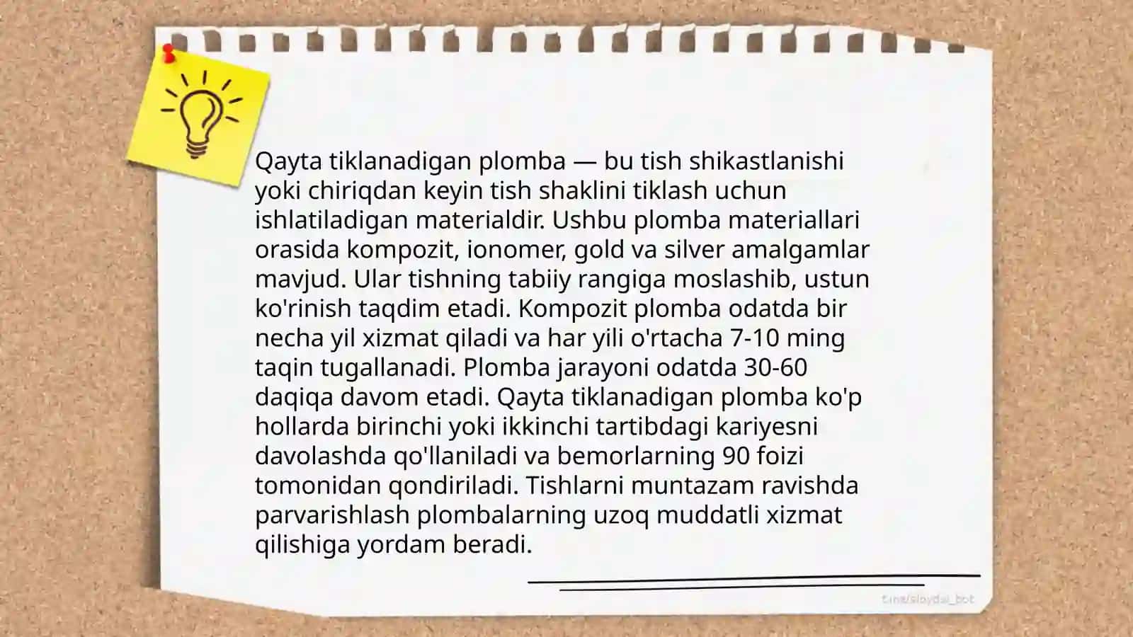 Plomba va uning turlari Plomba ashyolari va ularning tasnifi 4