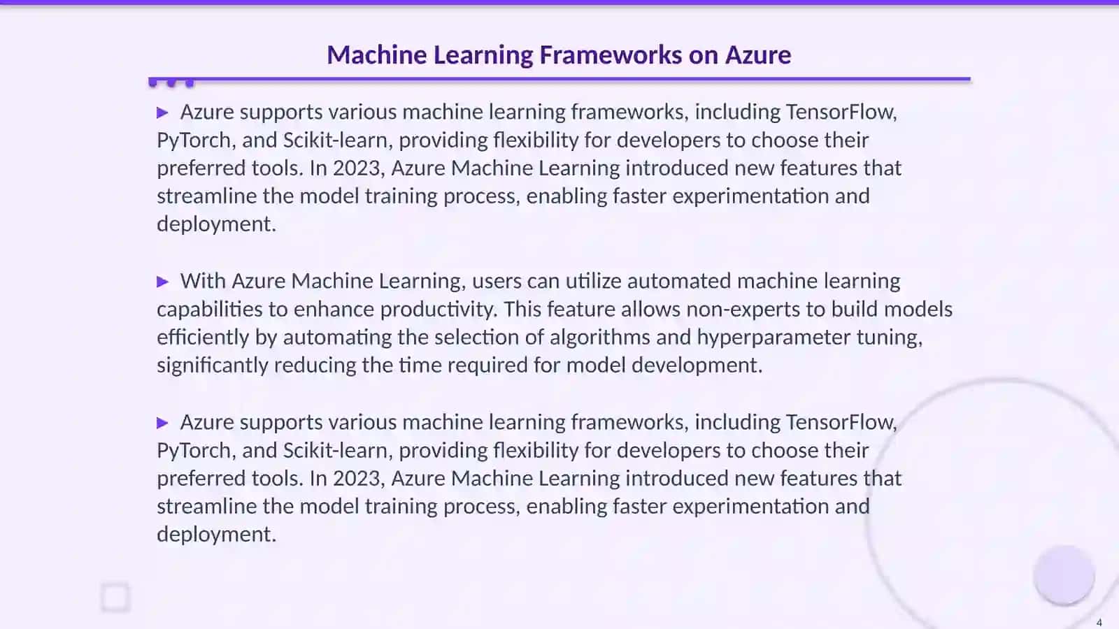 Azureda AI vaML processing servislari haqida 4