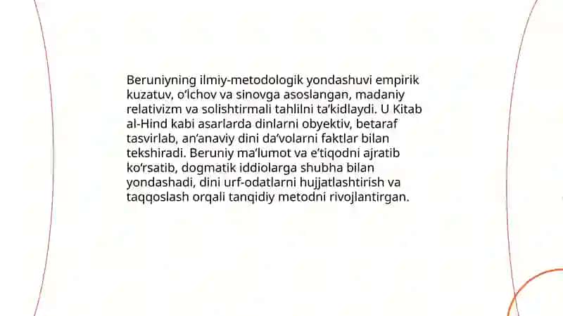 Din va hurfikrlilik. Beruniyning va G'azzoliyning diniy hurfikrlilik borasidagi g'oyalari 4