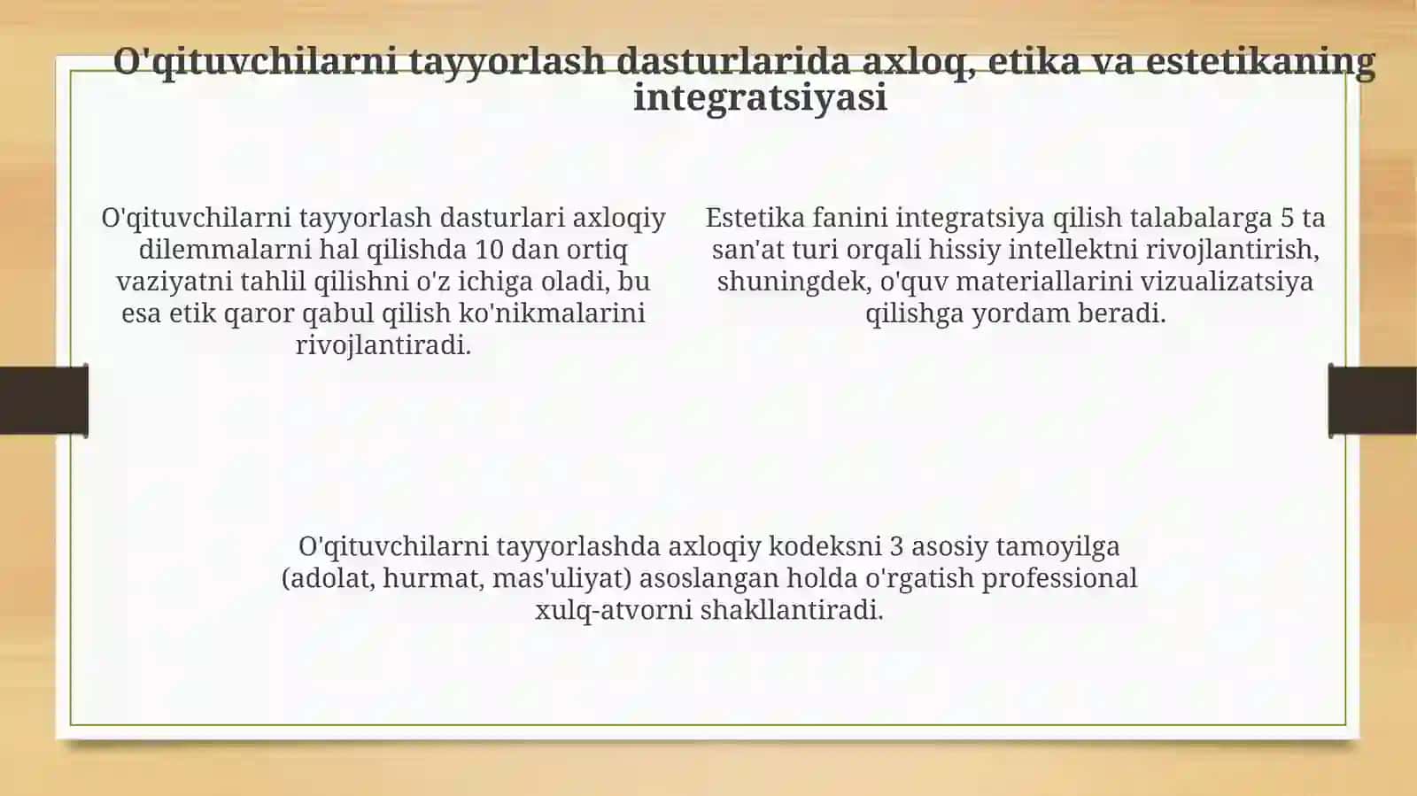 Boshlang'ich taʼlim oʻqituvchilarini axloqiy etik va estetik jihatdan rivojlantirish 4