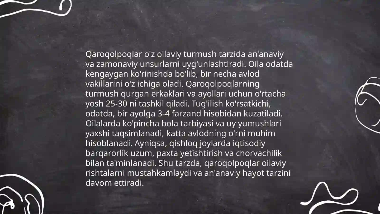 XIX asr ikkinchi yarmi _XXasr boshlarida qaroqolpoqlar turmush tarzi 4
