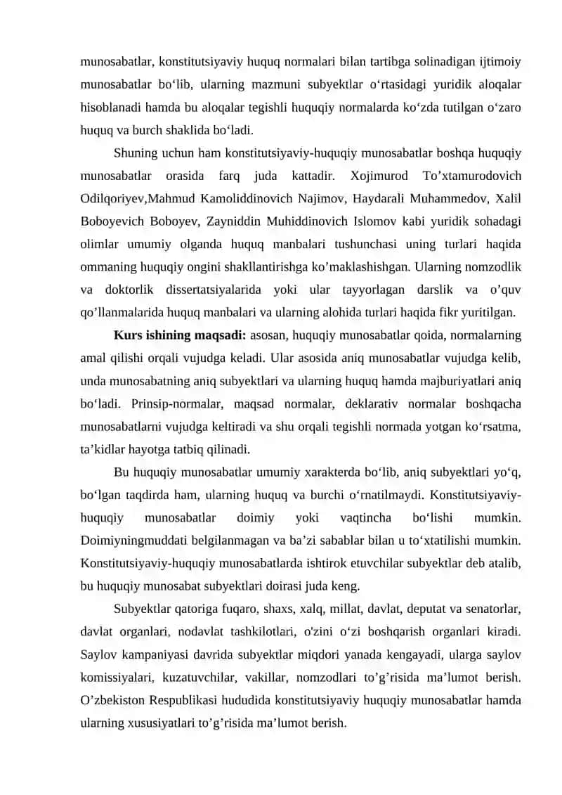 Konstitutsiyaviy-huquqiy munosabatlar va ularning subyektlari 4