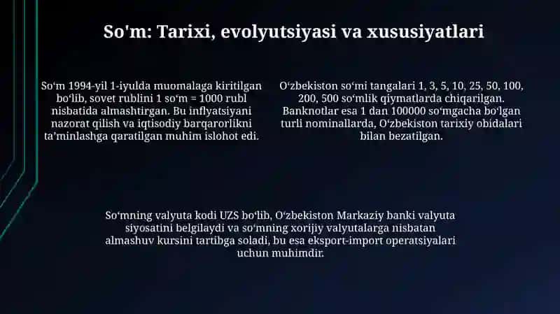 O'zbekiston Respublikasi valyuta tizimi 4