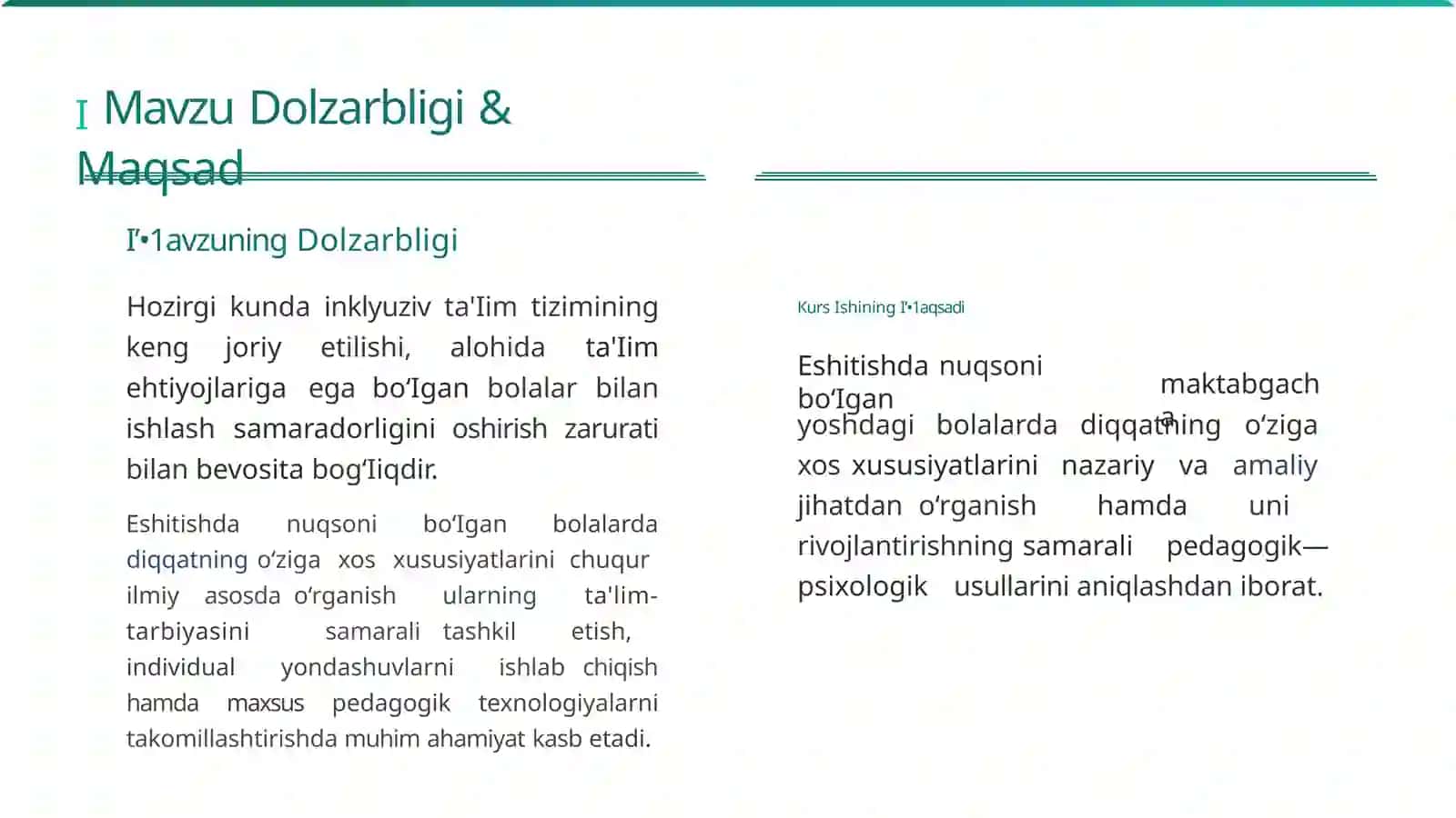 Eshitishda nuqsoni bo‘lgan maktabgacha yoshdagi bolalarda diqqatning o‘ziga xos xususiyatlari 4