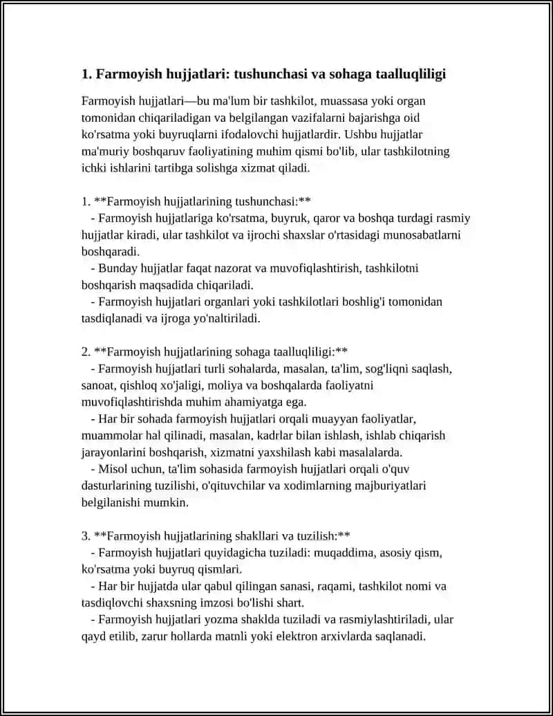 FARMOISH HUJJATLARINI SOHADA QOLLASH XUSUSIYATLARI 4