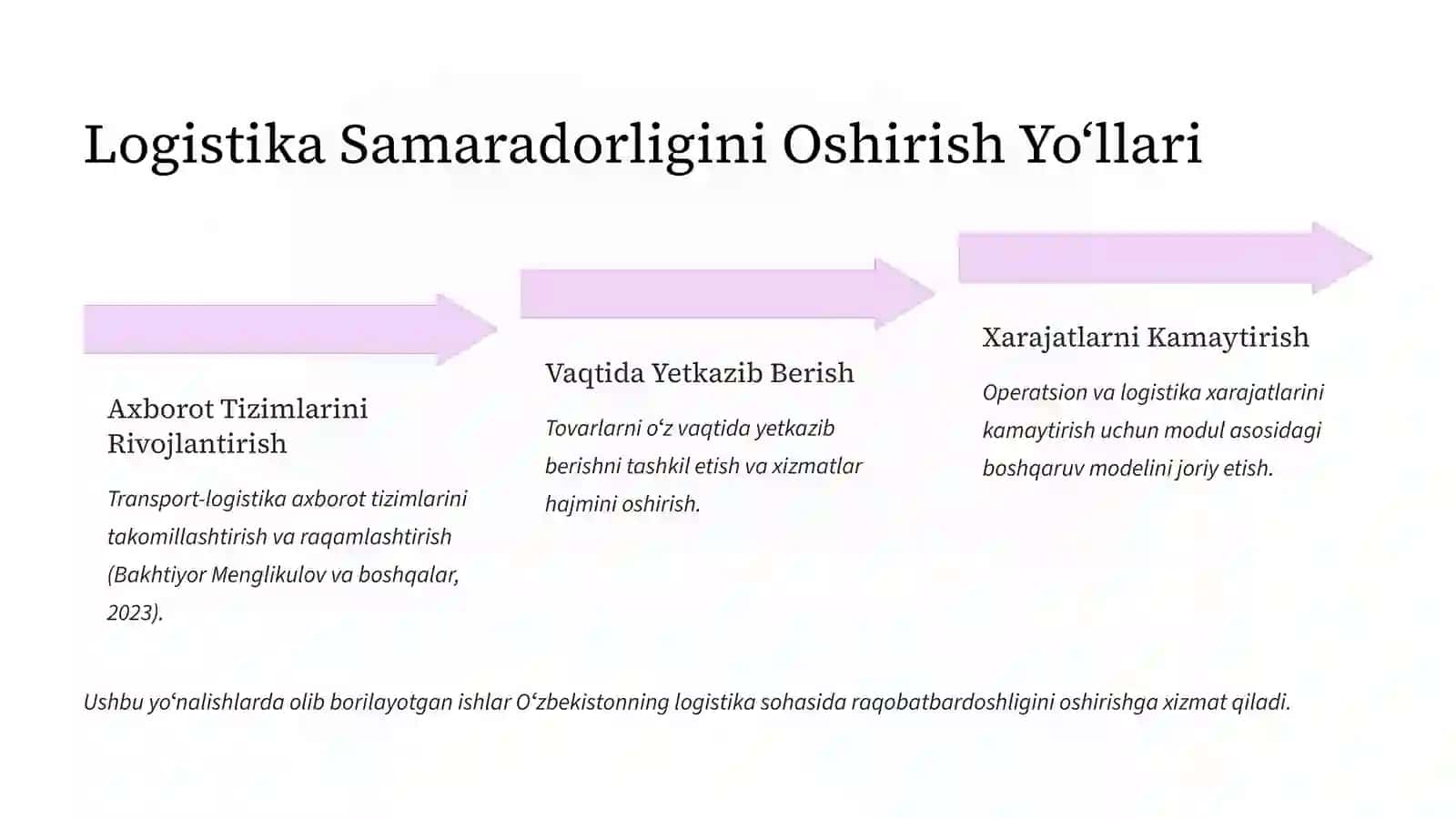 Oʻzbekistonda Logistika Xarajatlari: Haqiqiy Holat 4