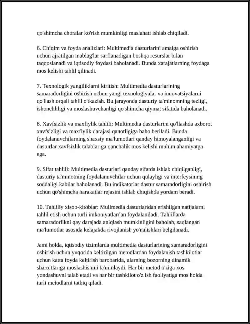 IQTISODIY TIZIMLARDA MULTIMEDIA DASTURLARIDAN FOYDALANISH TEXNOLOGILARI 4